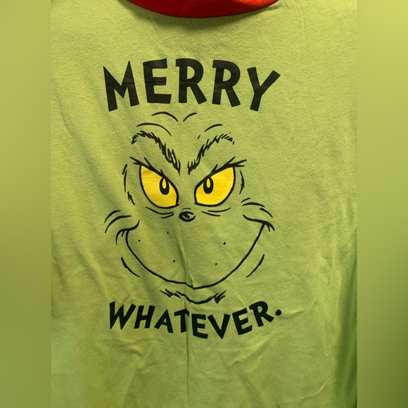 Merry Whatever Grinch Pajama Shirt 2X &  Feelin Elfish Sleep Pajama Pant L/XL - Picture 2 of 8